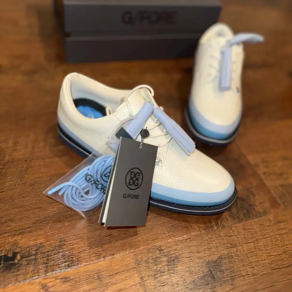 G/FORE Women's Tassel Tuxedo Gallivanter Golf Shoes - Snow/Cielo Size 6